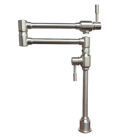 Whitehaus Waterhaus Lead Free, SS Deck Mount Pot Filler, SS WHST10004-002SK-BSS